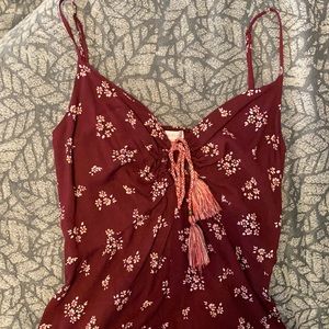 Maroon flower dress